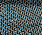 GEOMETRİK DESENLİ ÖRME KUMAŞ - MAVİ