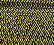 GEOMETRİK DESENLİ ÖRME KUMAŞ - SARI