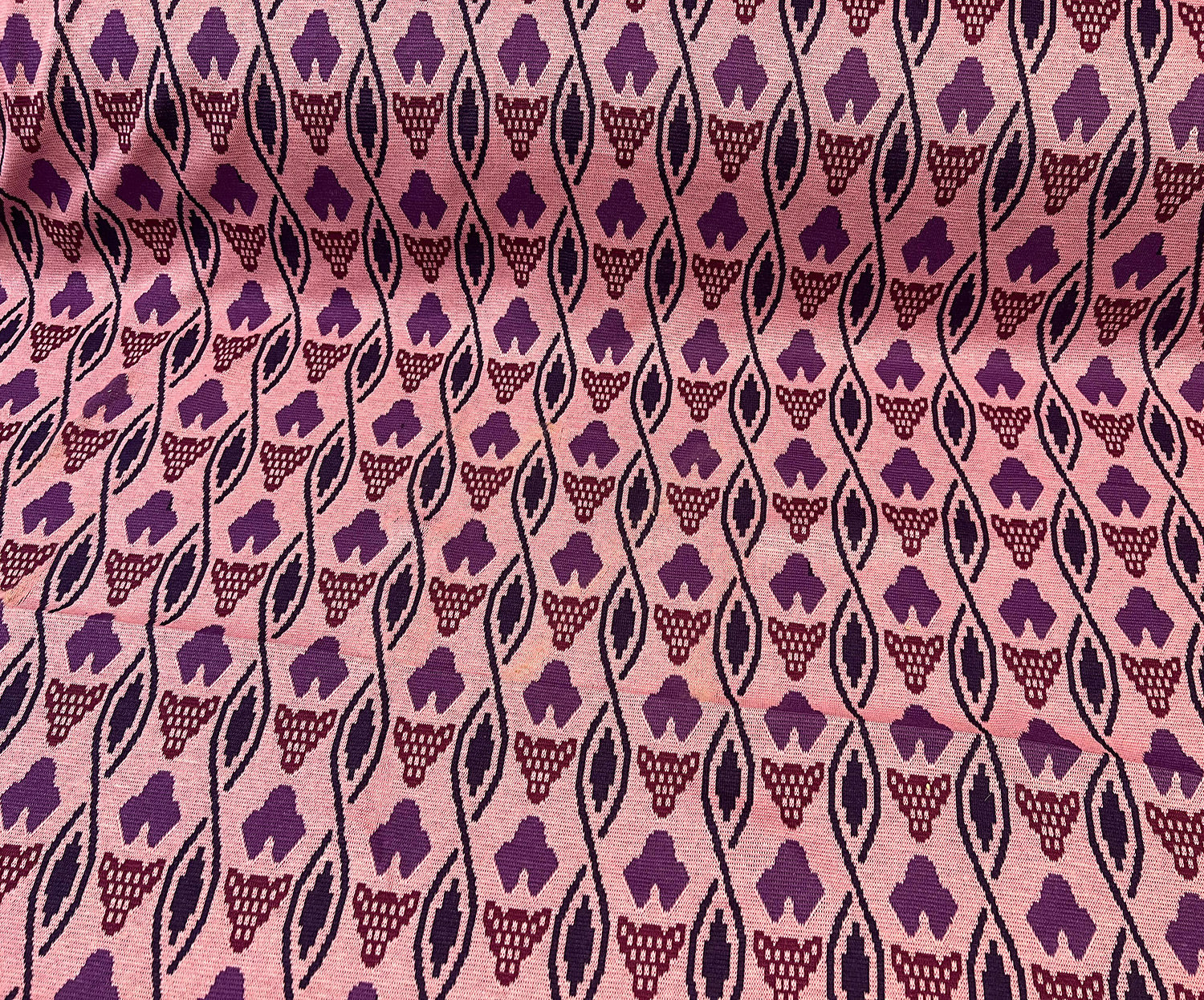 DESENLİ ÖRME KUMAŞ - PEMBE