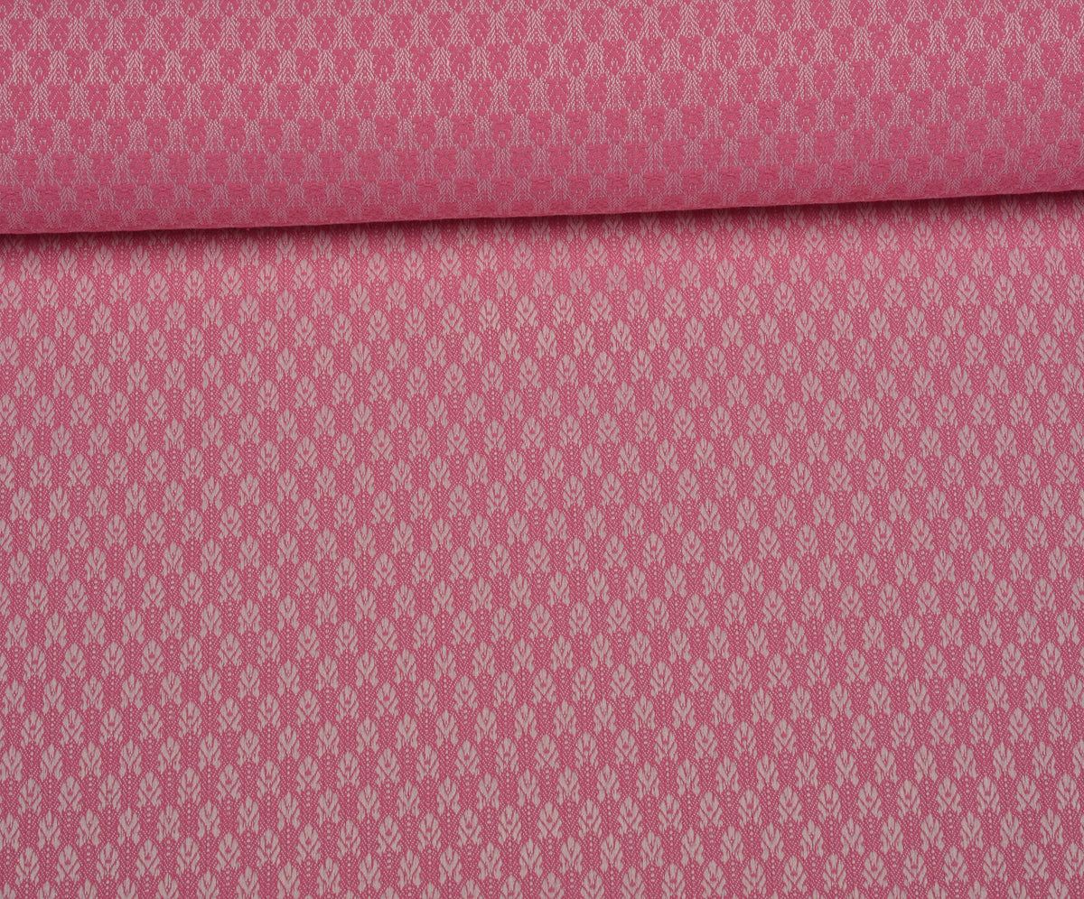DESENLİ JAKAR KUMAŞ - PEMBE