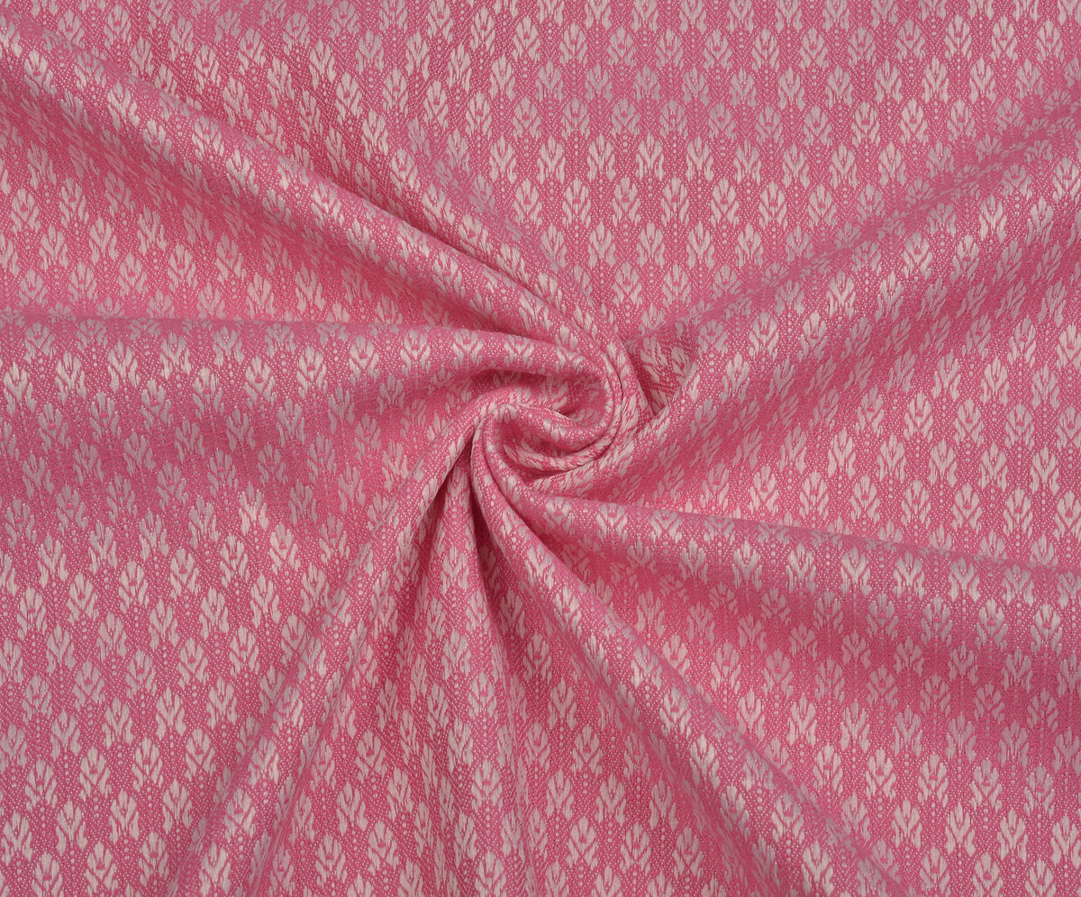 DESENLİ JAKAR KUMAŞ - PEMBE