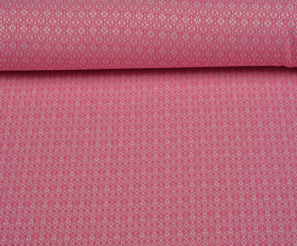 DESENLİ JAKAR KUMAŞ - PEMBE