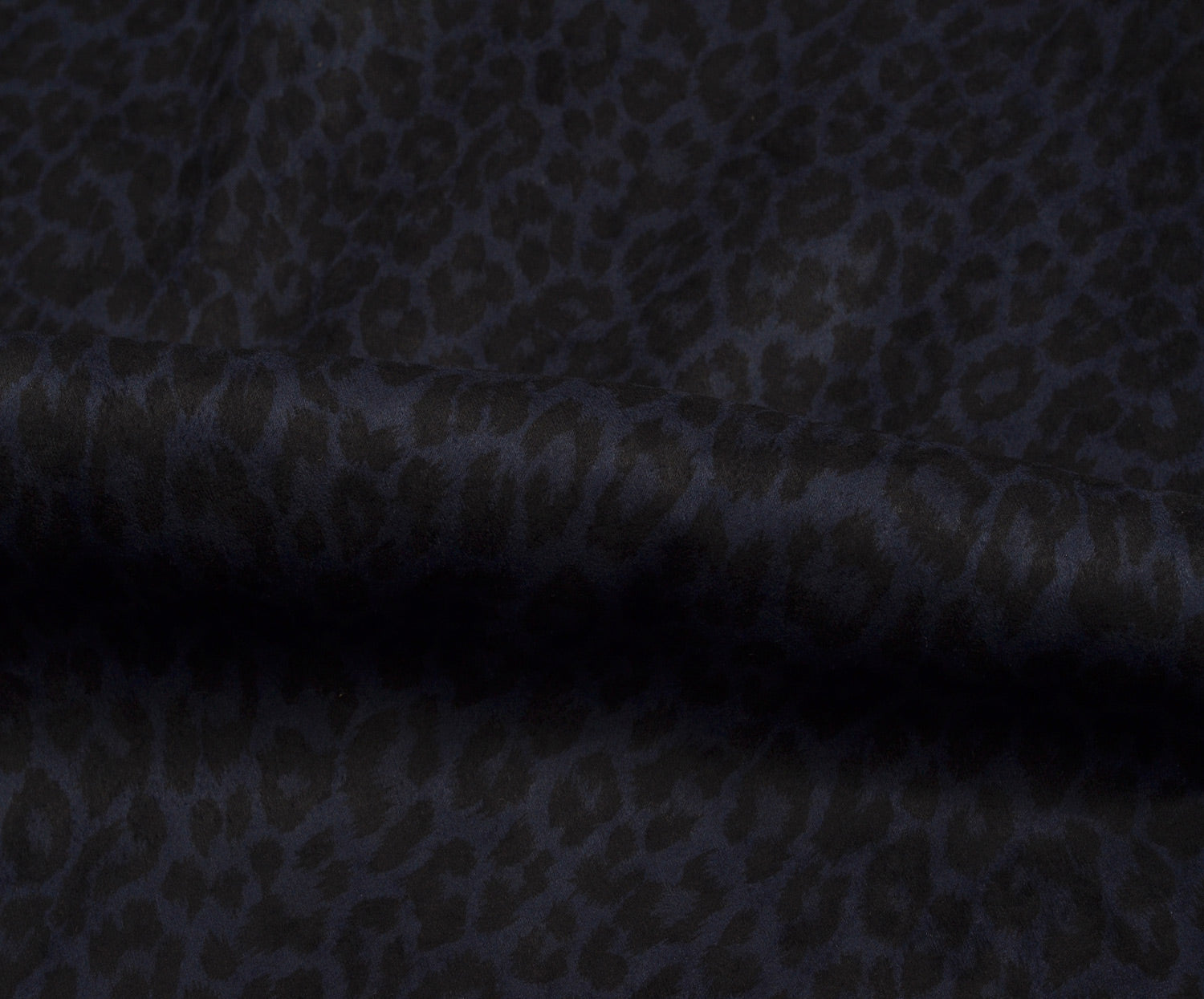 LEOPAR DESENLİ NUBUK KUMAŞ - LACİVERT