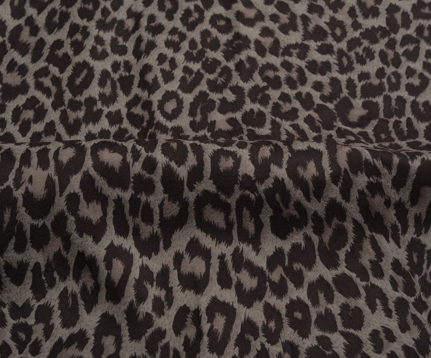 LEOPAR DESENLİ NUBUK KUMAŞ - GRİ