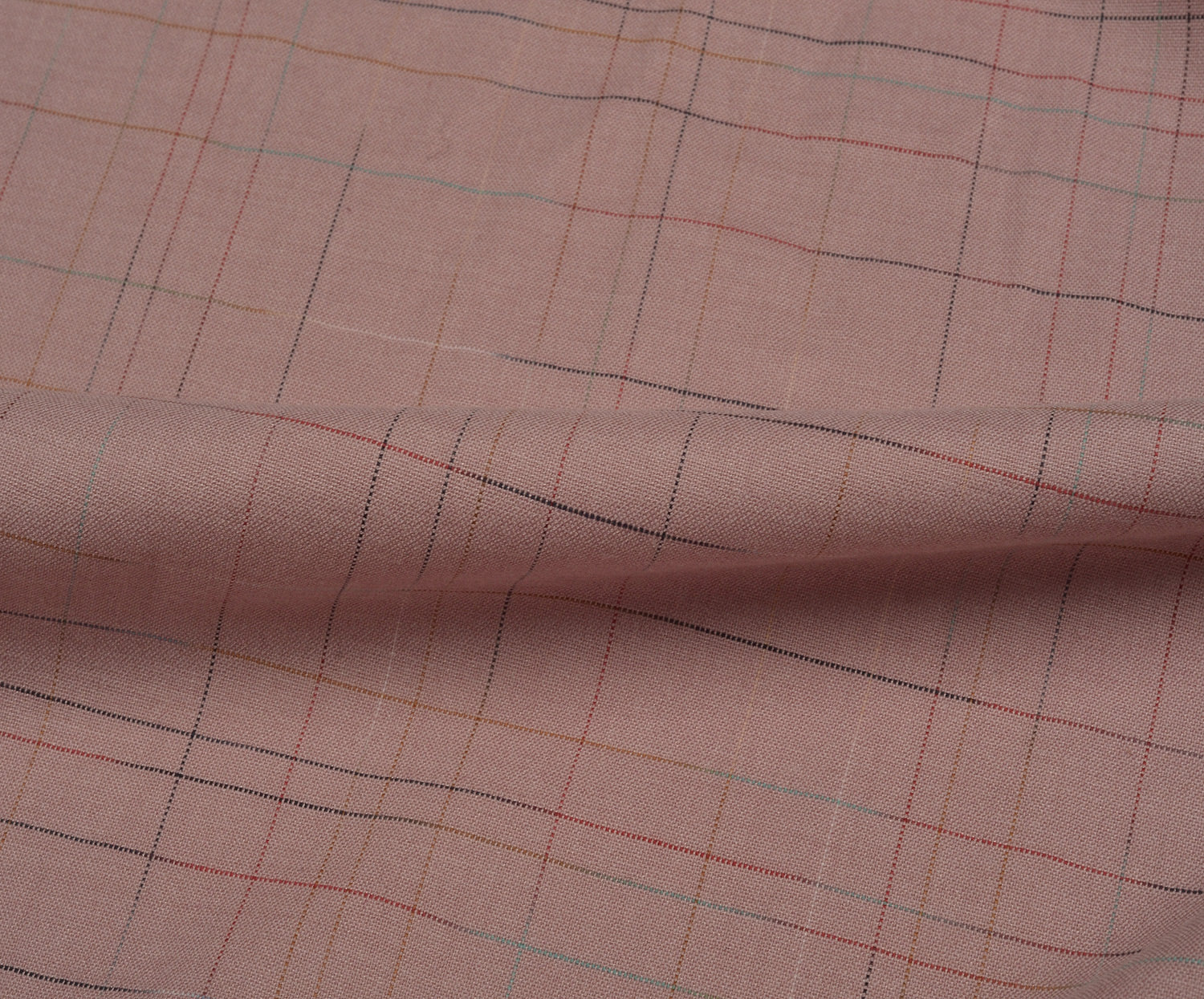 LİKRALI EKOSE DESENLİ KUMAŞ - PEMBE