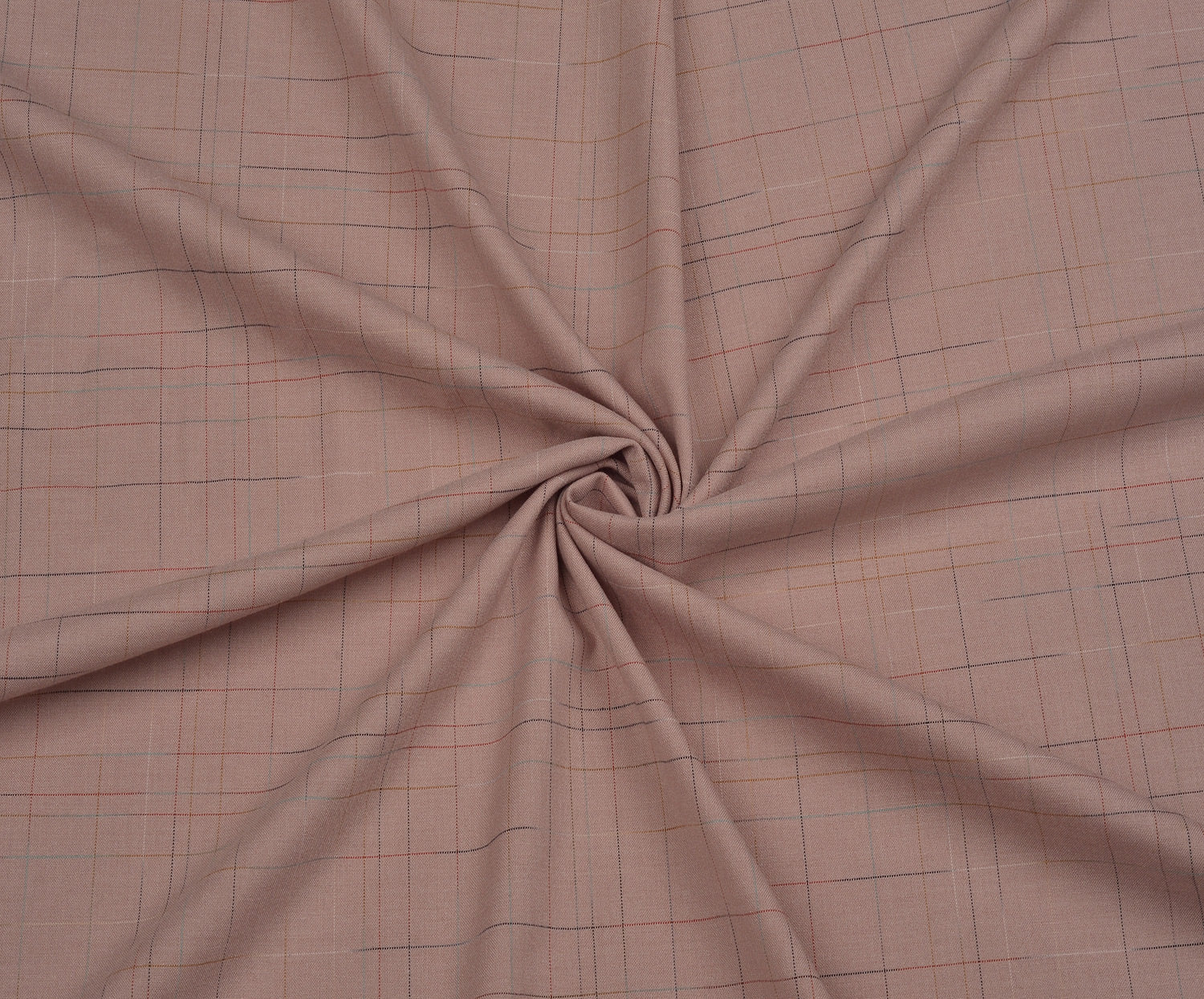 LİKRALI EKOSE DESENLİ KUMAŞ - PEMBE