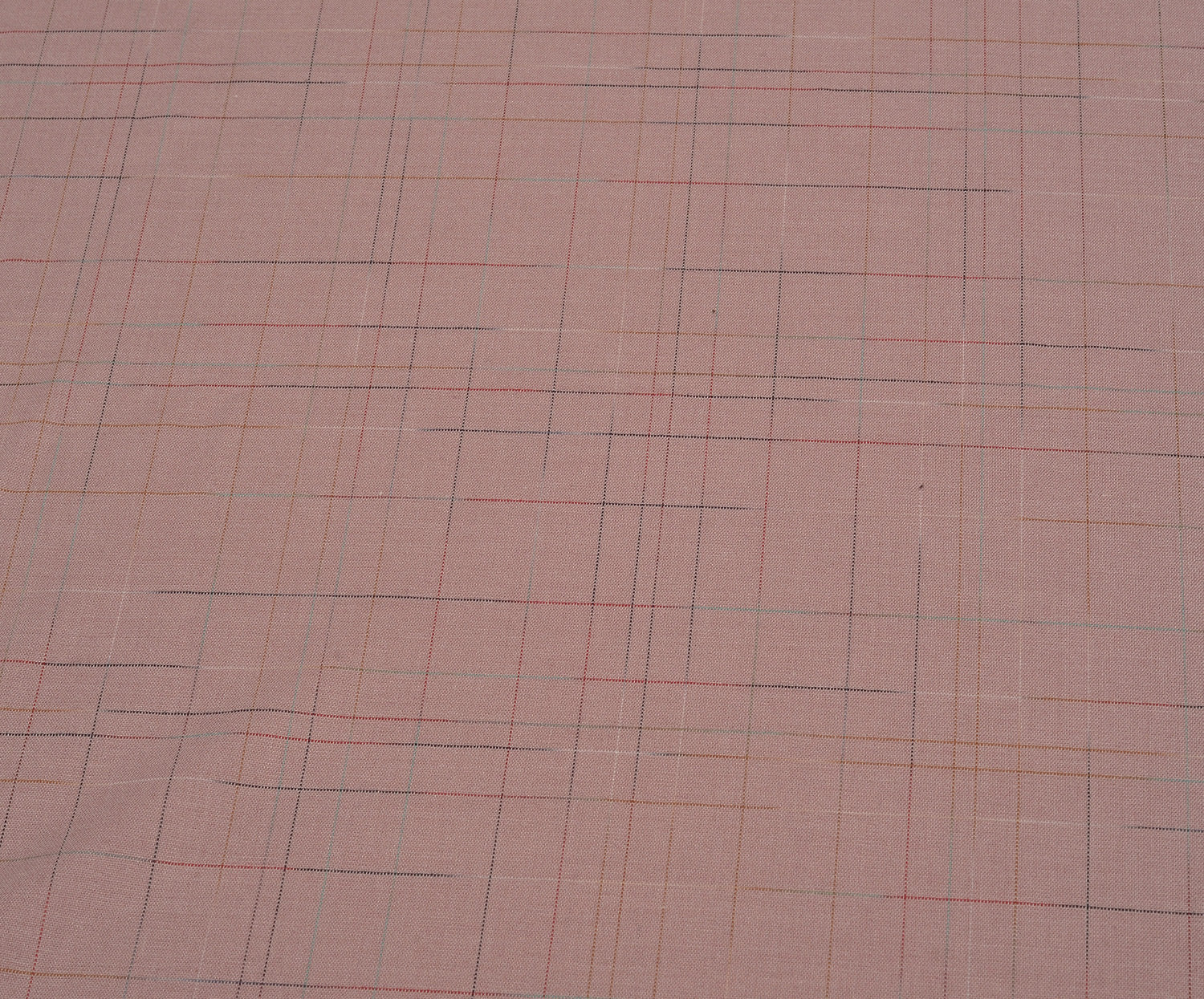 LİKRALI EKOSE DESENLİ KUMAŞ - PEMBE