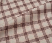 LİKRALI EKOSE DESENLİ KUMAŞ - BORDO