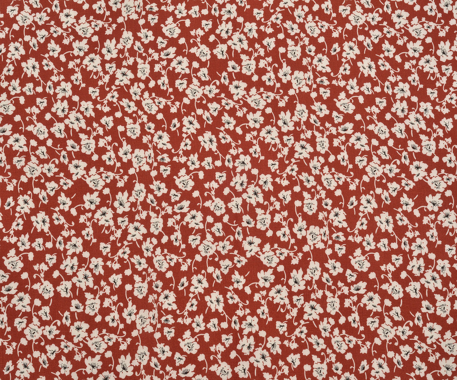 ÇİÇEKLİ VİSKON KUMAŞ - BORDO
