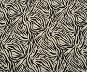 ZEBRA DESENLİ VİSKON KUMAŞ - SİYAH