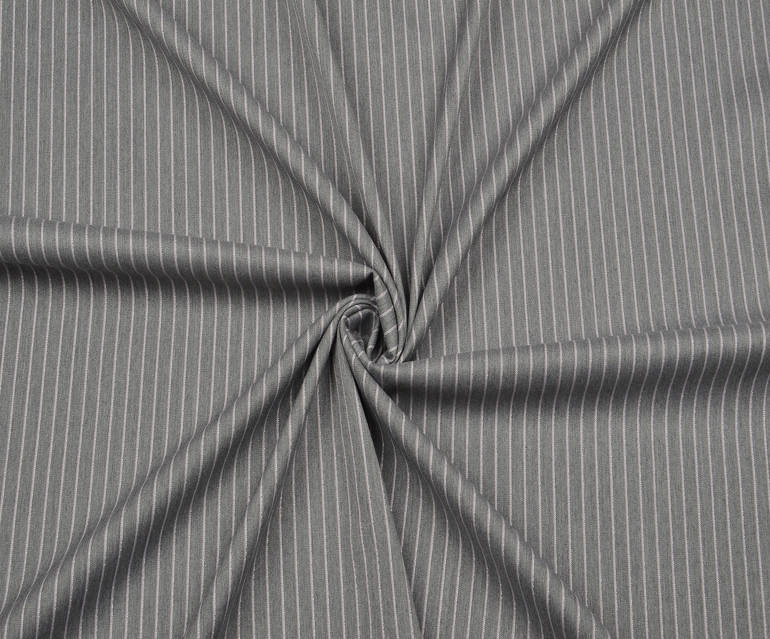 ÇİZGİLİ GABARDİN KUMAŞ - GRİ