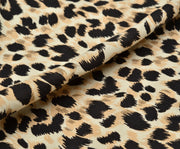 LEOPAR DESENLİ VİSKON KUMAŞ - BEJ