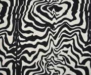ZEBRA DESENLİ LİKRALI KUMAŞ - SİYAH