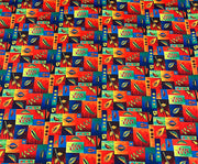 PATCHWORK YAPRAKLAR  DİJİTAL BASKI KUMAŞ - HARMONİ