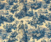 BLUE BLANC DESENLİ  DİJİTAL BASKI KUMAŞ - MAVİ