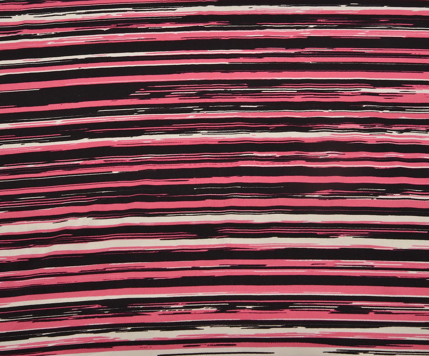 ÇİZGİLİ PAMUK SATEN KUMAŞ - PEMBE