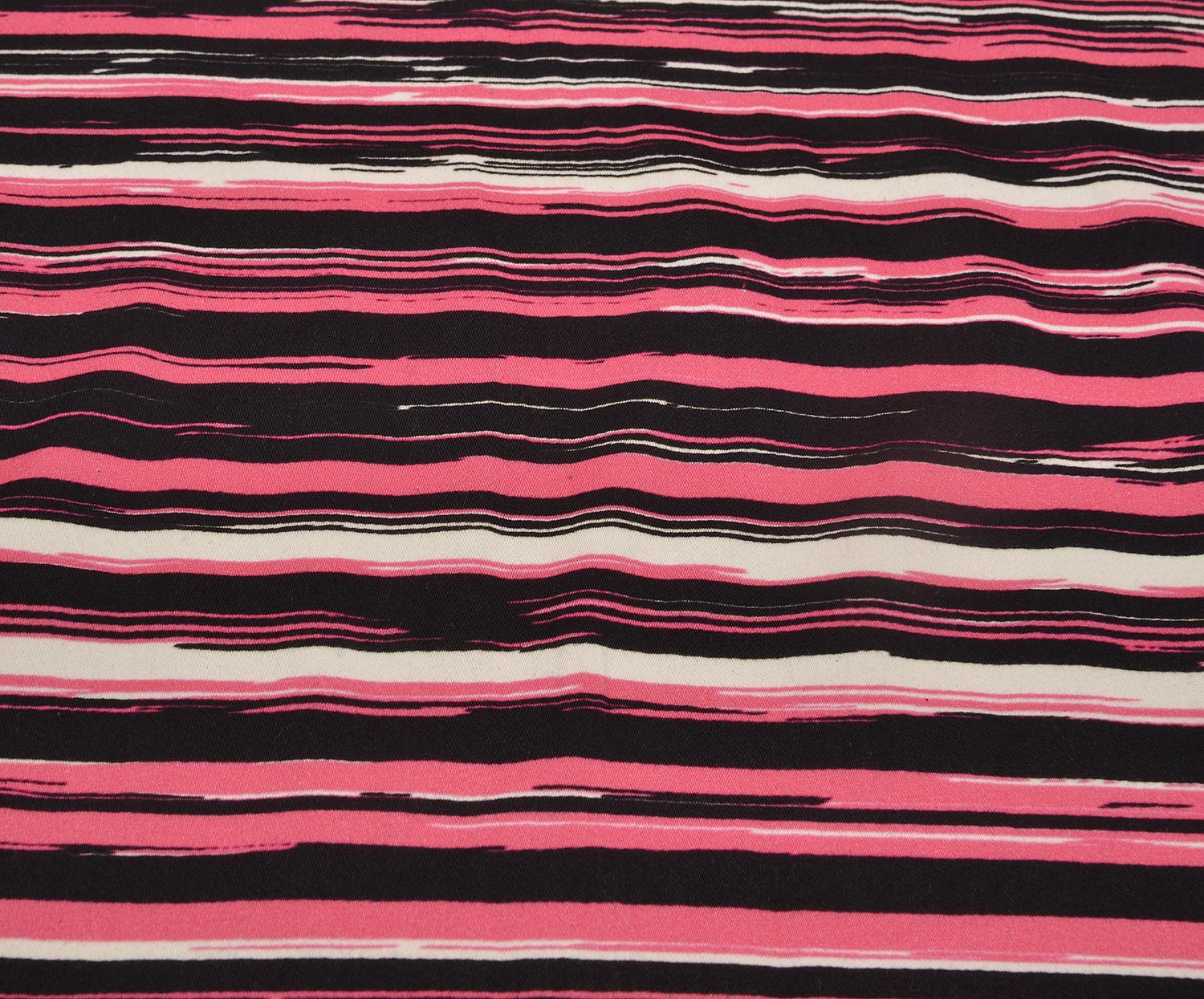 ÇİZGİLİ PAMUK SATEN KUMAŞ - PEMBE