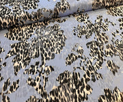LEOPAR DESENLİ ŞİFON KUMAŞ - MAVİ