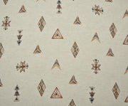 GEOMETRİK DESENLİ KETEN KUMAŞ - HARMONİ