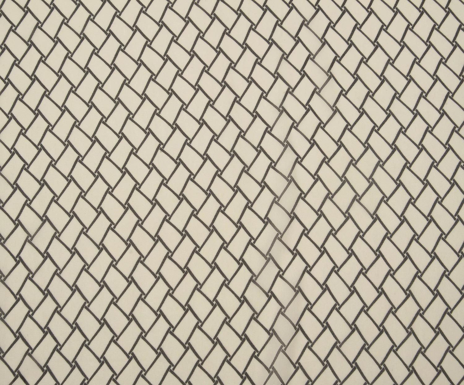 GEOMETRİK DESENLİ ŞİFON KUMAŞ - EKRU