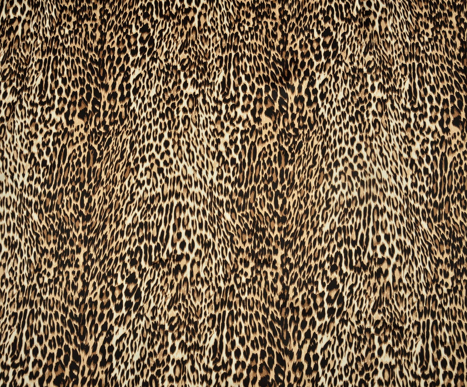LEOPAR DESENLİ LİKRALI SATEN KUMAŞ - KAMEL