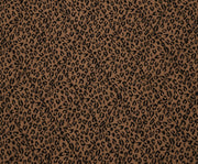 LEOPAR DESENLİ ÖRME KAPİTONE KUMAŞ - VİZON