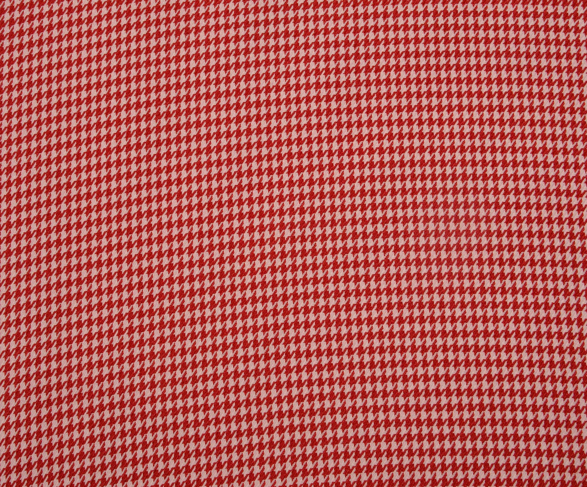 HOUNDSTOOTH PATTERNED FABRIC - RED