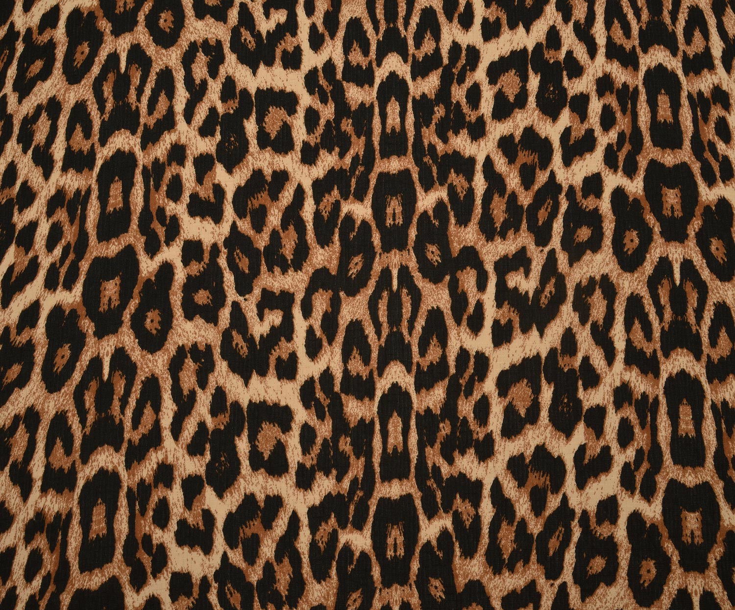 LEOPAR DESENLİ KREP KUMAŞ - KAMEL