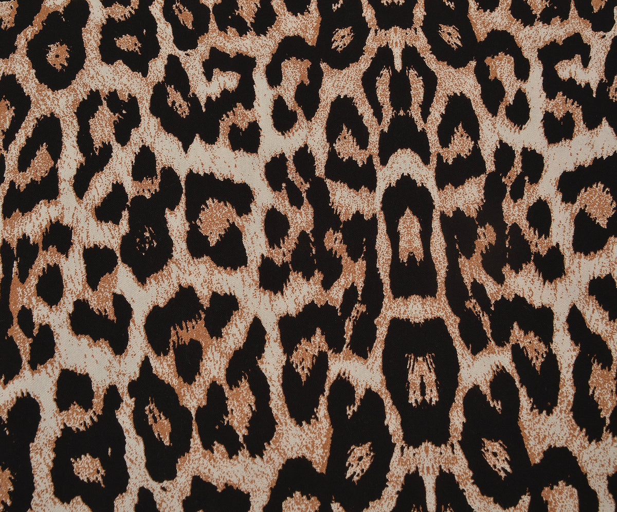 LEOPAR DESENLİ VİSKON KUMAŞ - KAMEL