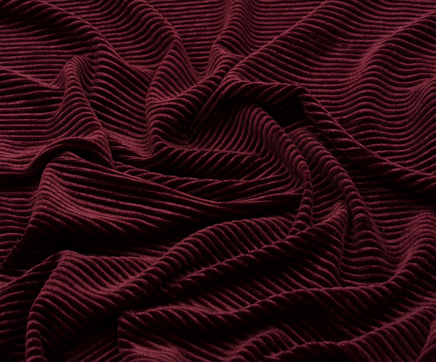 FİTİLLİ KADİFE KUMAŞ - BORDO