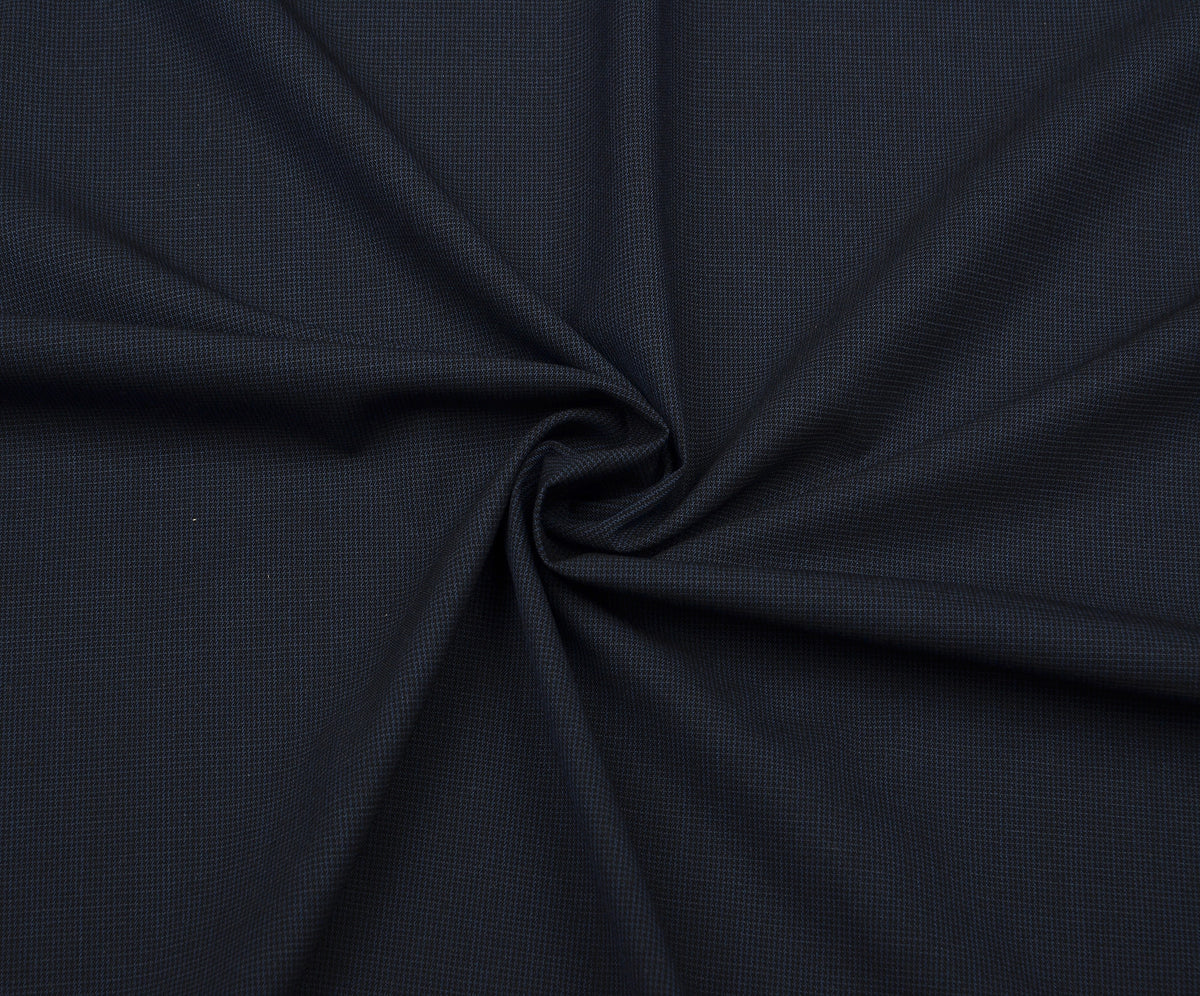 PATTERNED LYCRA COTTON FABRIC - NAVY BLUE