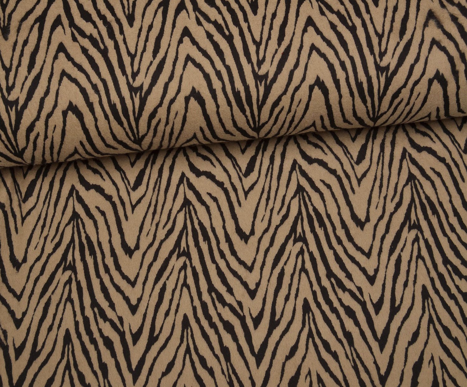 ZEBRA DESENLİ ANGORA KUMAŞ - BEJ
