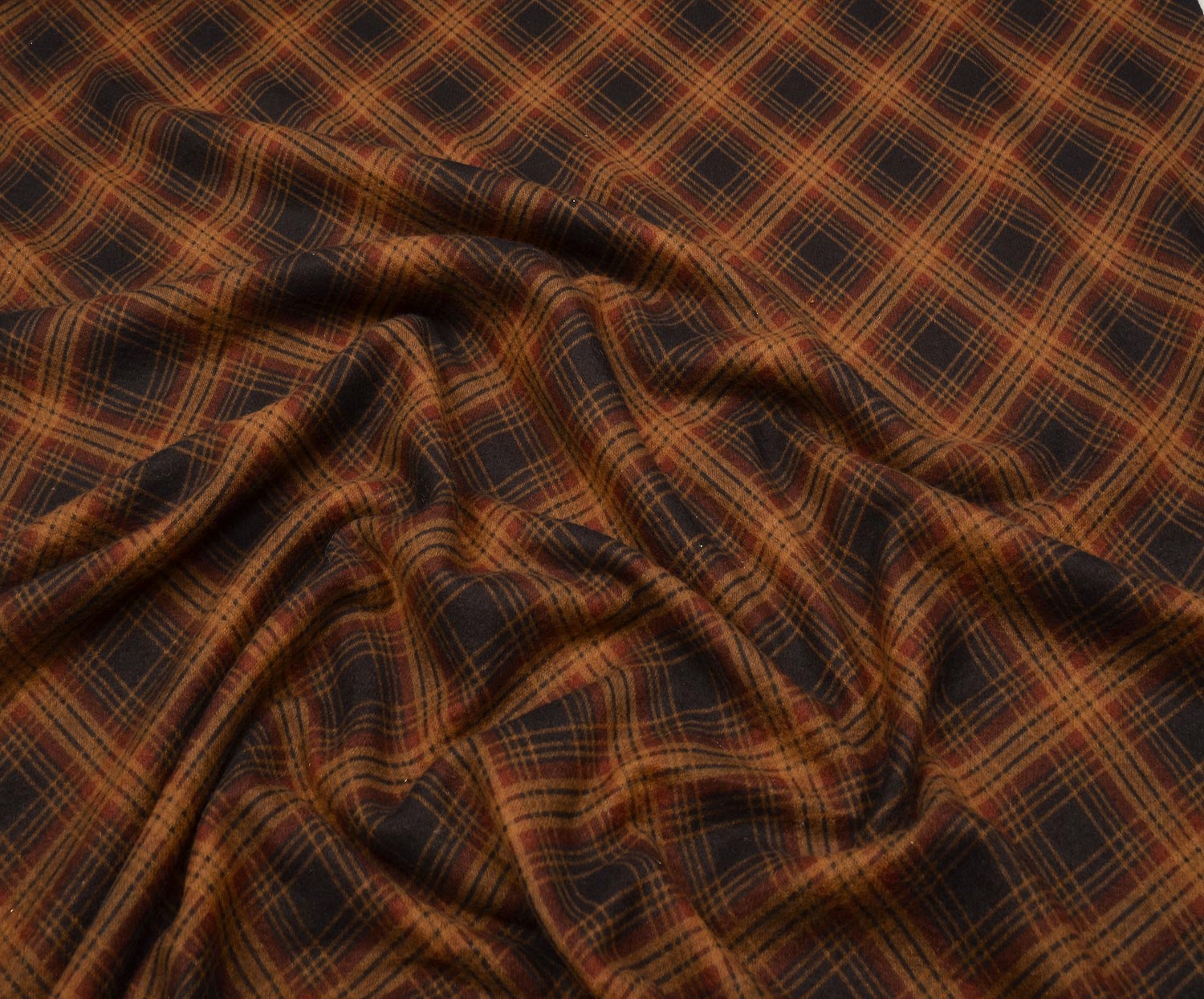 GEOMETRİK DESENLİ ANGORA KUMAŞ - TABA