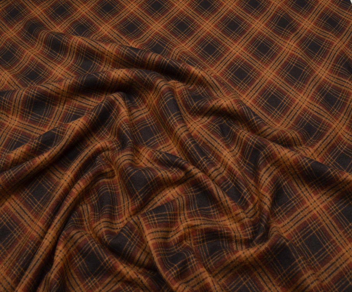 GEOMETRİK DESENLİ ANGORA KUMAŞ - TABA