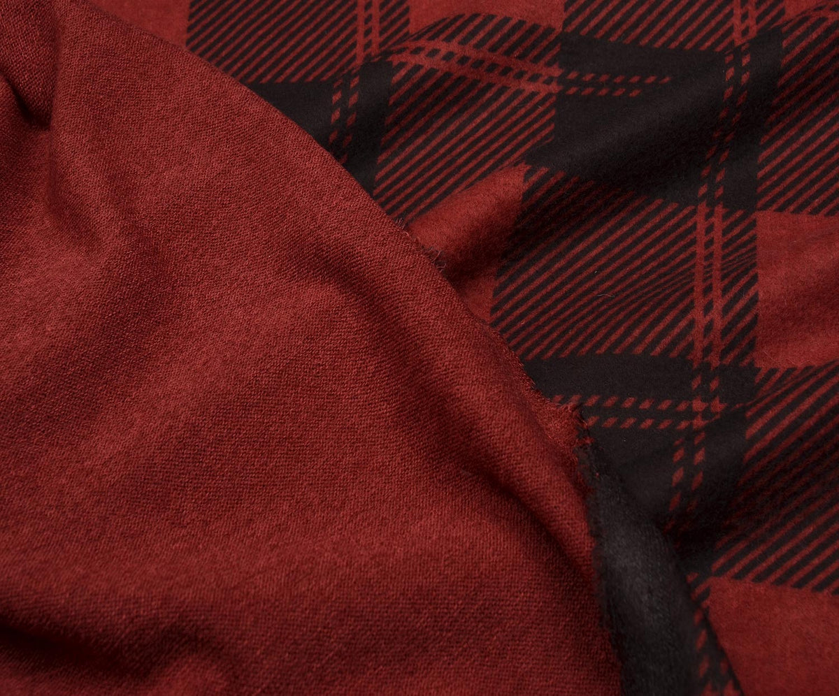 EKOSE DESENLİ ANGORA KUMAŞ - BORDO