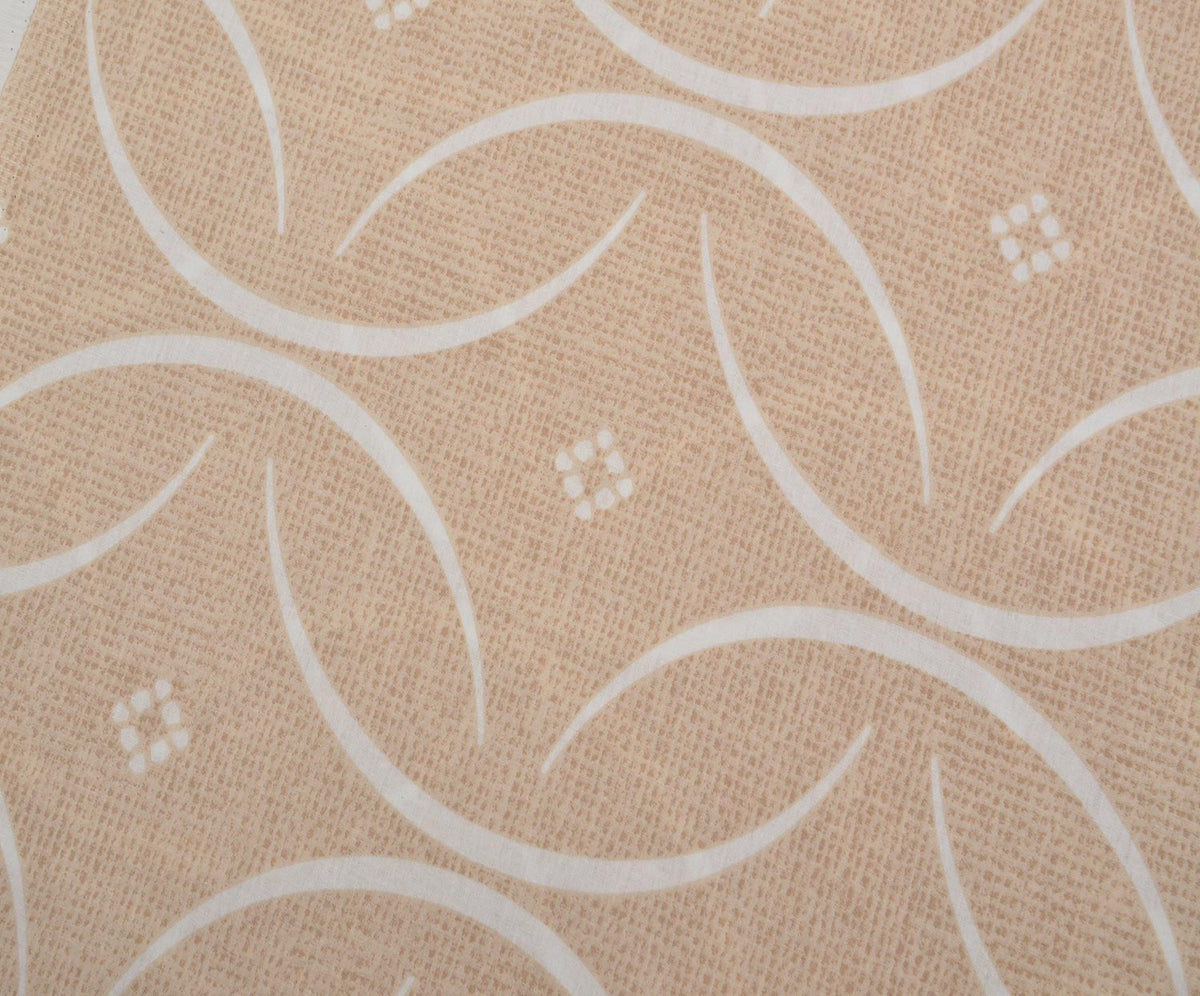 PATTERNED POPLIN FABRIC - BEIGE