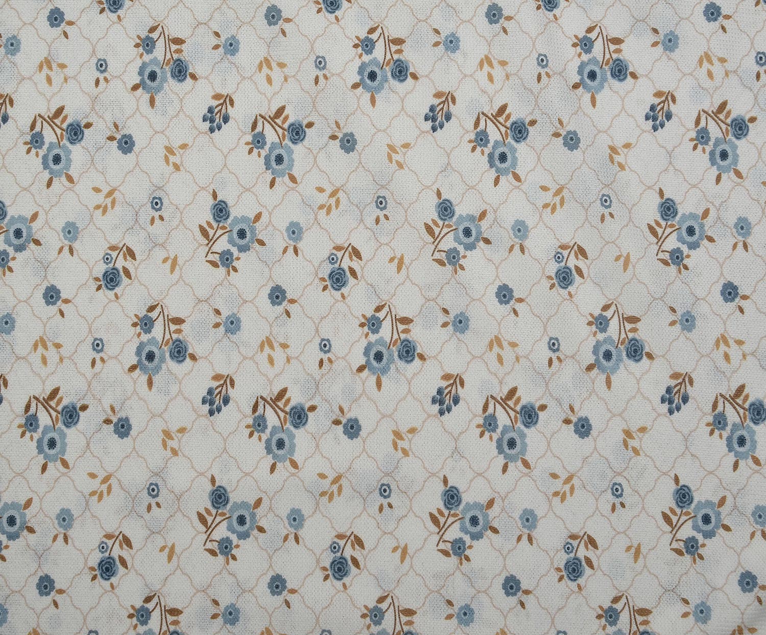 ÇİÇEK DESENLİ RAŞEL KUMAŞ - MAVİ