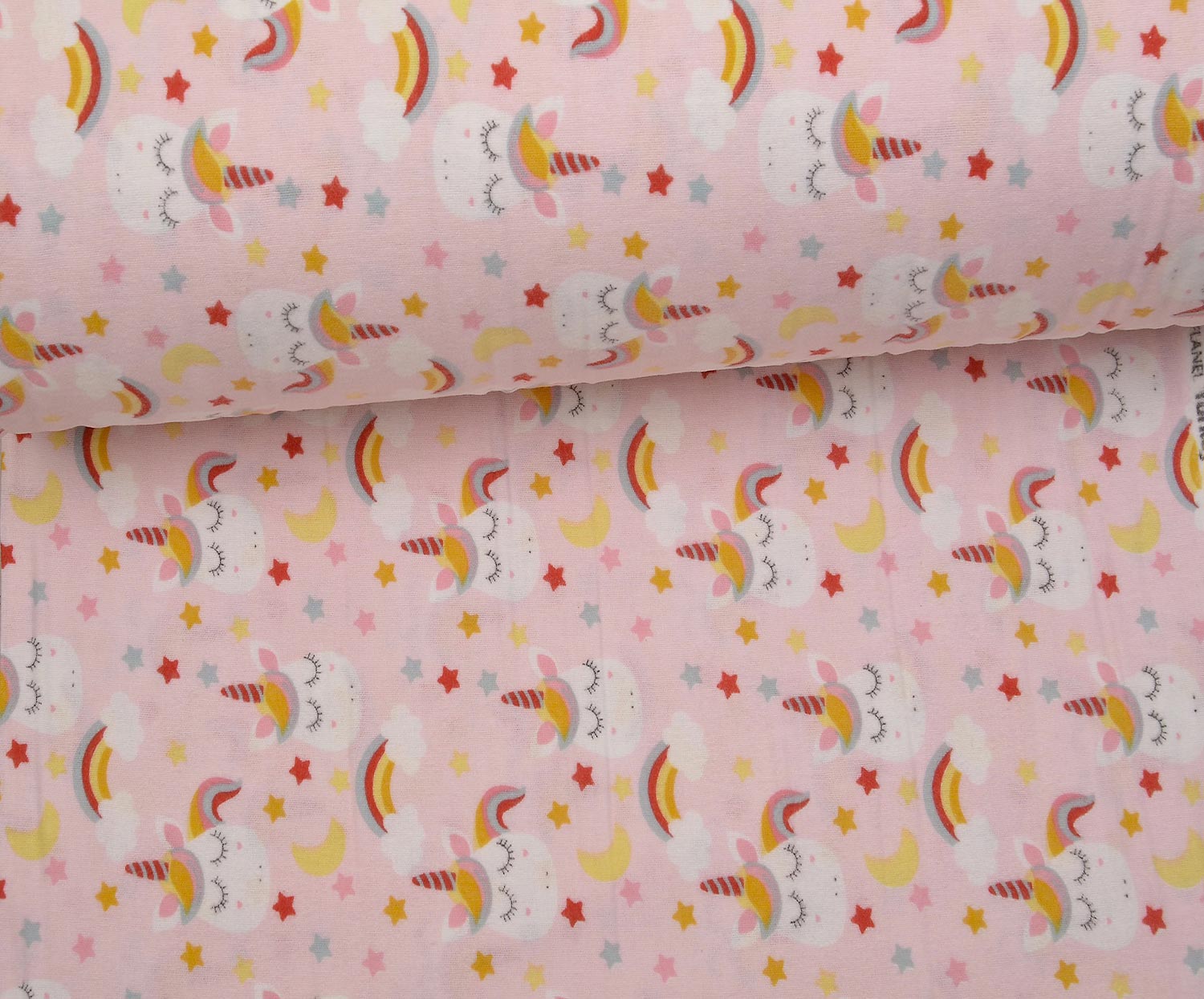FLANEL UNİCORN PAZEN KUMAŞ - PEMBE