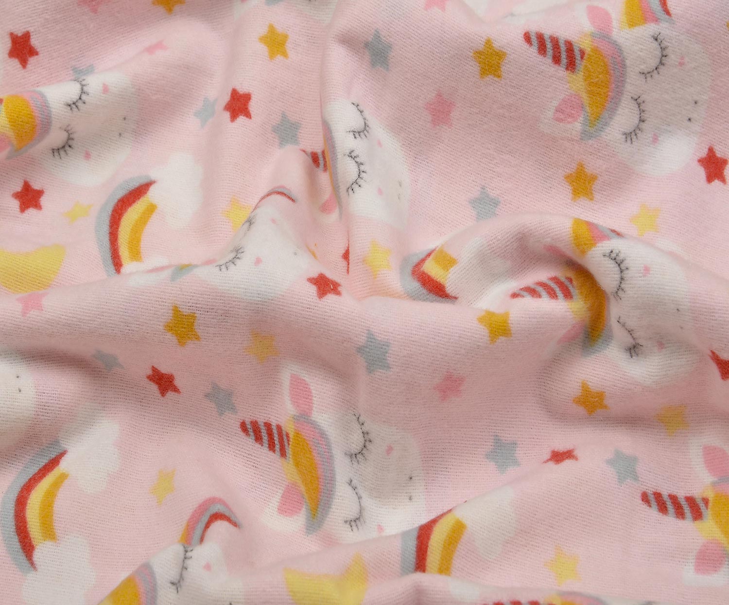 FLANEL UNİCORN PAZEN KUMAŞ - PEMBE