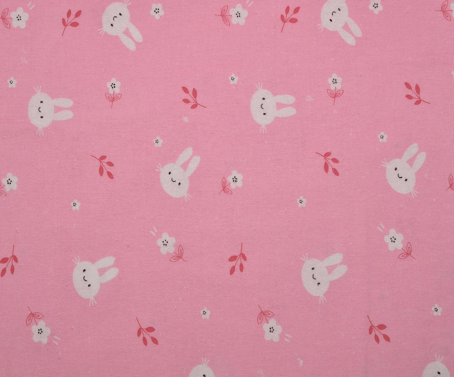 FLANEL TATLI TAVŞAN PAZEN KUMAŞ - ŞEKER PEMBE