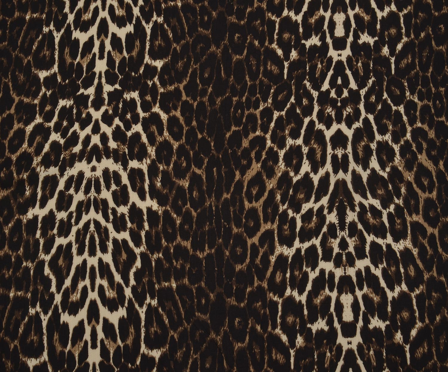 LEOPAR DESENLİ VİSKON KUMAŞ - KAHVE
