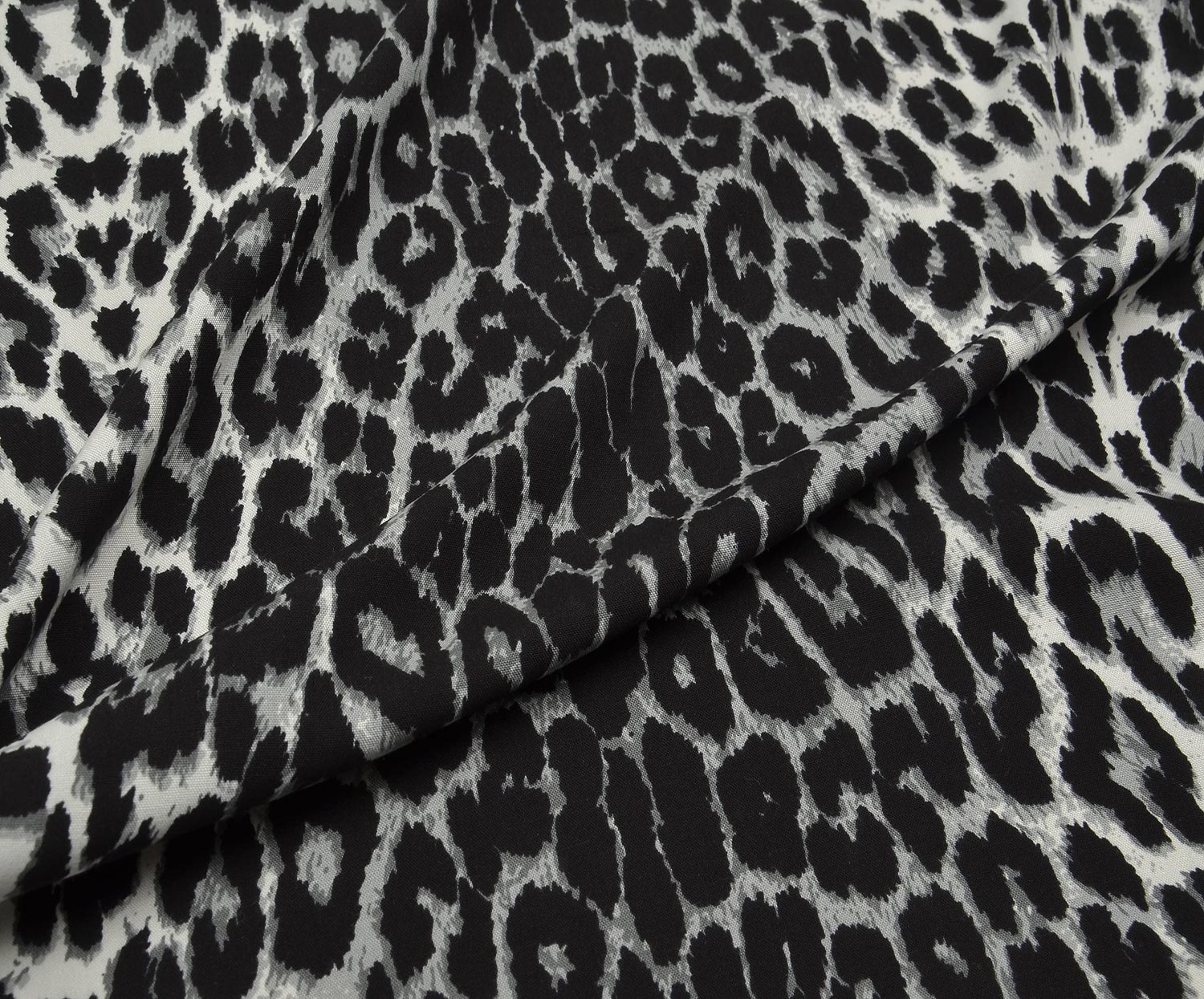 LEOPAR DESENLİ VİSKON KUMAŞ - ANTRASİT