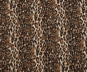 LEOPAR DESENLİ VİSKON KUMAŞ - KAHVE