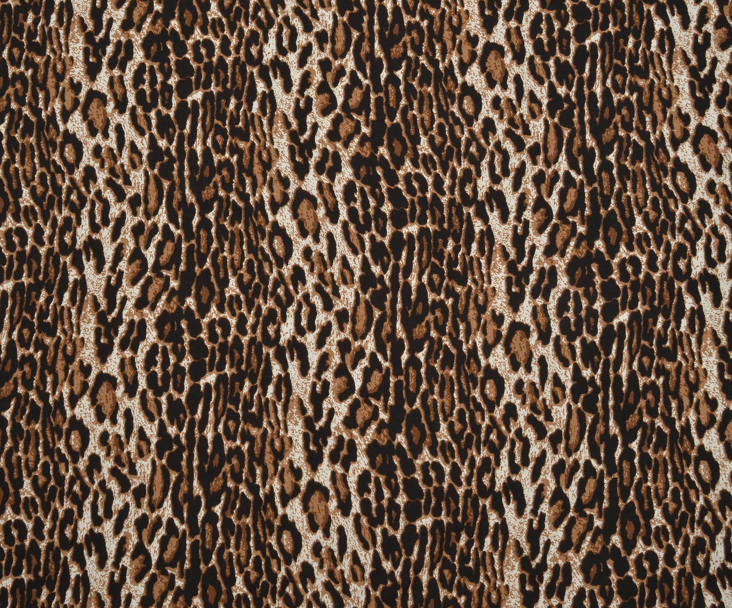 LEOPAR DESENLİ VİSKON KUMAŞ - KAHVE