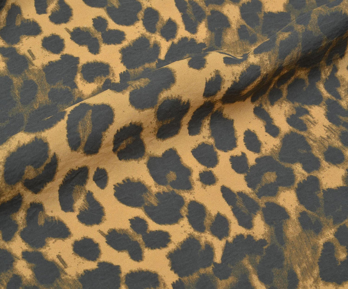 LEOPAR DESENLİ MODAL KUMAŞ - KAMEL