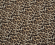 LEOPAR DESENLİ KREP VİSKON KUMAŞ - KAHVE