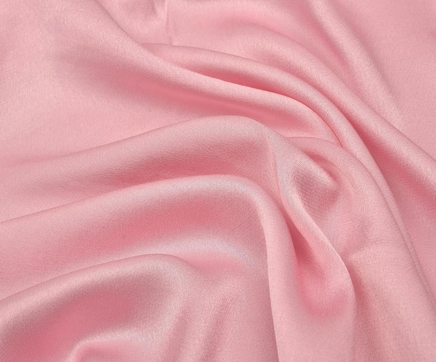 VİSKON SATEN KUMAŞ - PEMBE