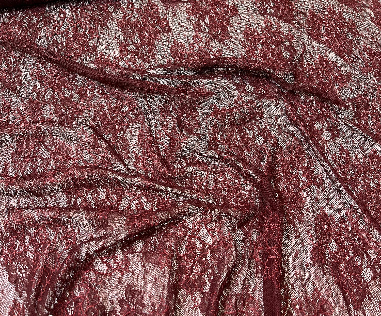 ABİYELİK DANTEL KUMAŞ - BORDO