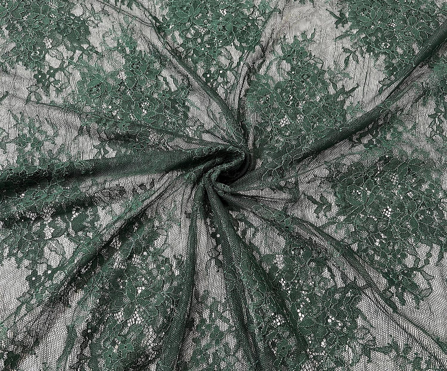 ABİYELİK DANTEL KUMAŞ - YEŞİL