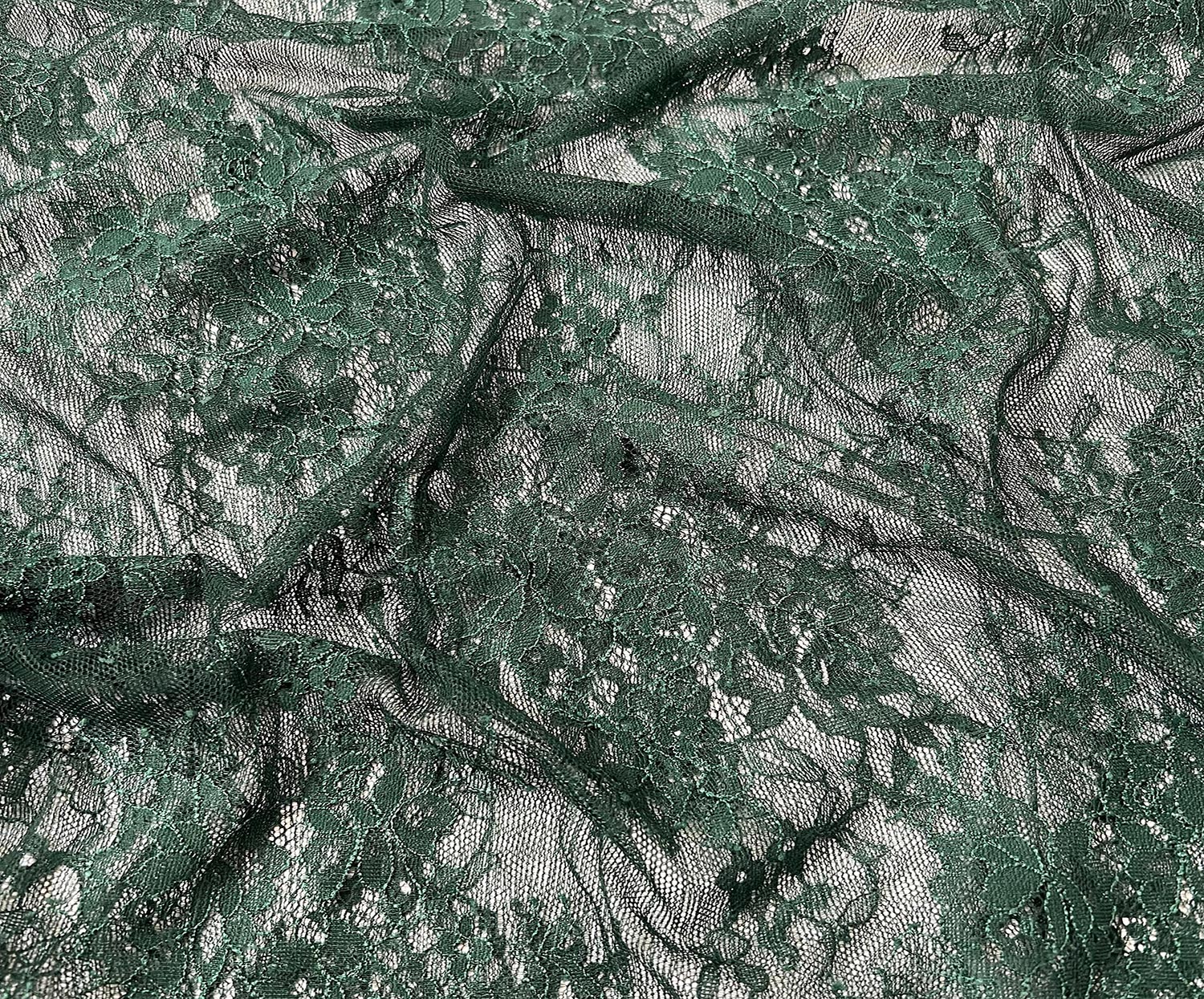 ABİYELİK DANTEL KUMAŞ - YEŞİL